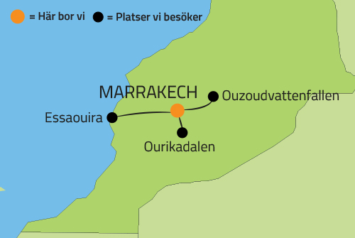 Geografisk karta ver Marocko